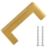 VidaXL Handvatten 10 st 64 mm roestvrij staal goudkleurig - thumbnail