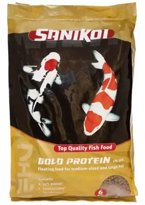 SaniKoi Gold protein plus visvoer 6mm - 10 liter SaniKoi Gold protein plus visvoer 6mm - 10 liter