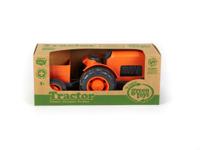 Green Toys tractor met aanhangwagen oranje - thumbnail