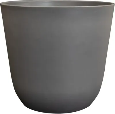 TS Collection bloempot palermo kunststof 23x22cm grijs