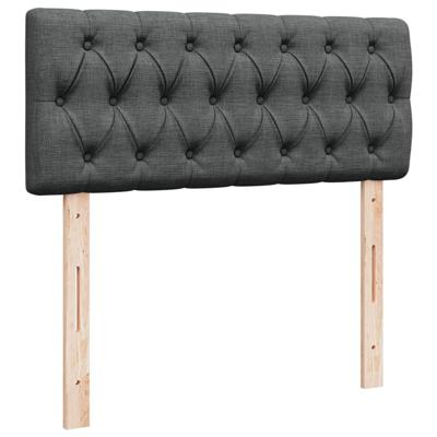 Boxspring met matras stof donkergrijs 120x200 cm - thumbnail