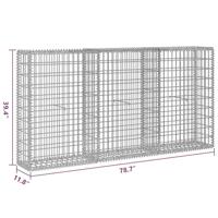 VidaXL Gabion mand 200x30x100 cm gegalvaniseerd staal - thumbnail
