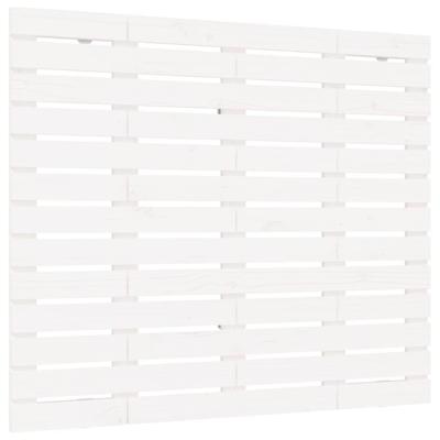Hoofdbord wandmontage 141x3x91,5 cm massief grenenhout wit