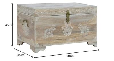 Koffer DKD Home Decor Mangohout Hout MDF 78 x 43 x 45 cm