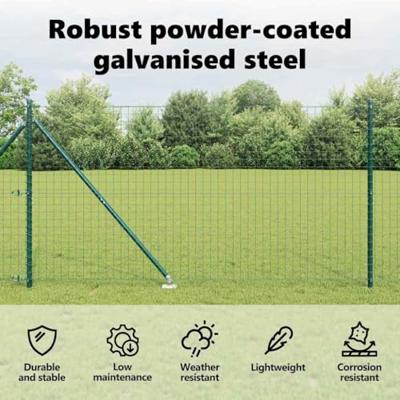 VidaXL Afrasteringspaal 13 pcs groen staal