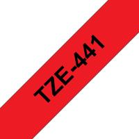 Brother TZe tape voor P-Touch 18 mm, zwart op rood - thumbnail
