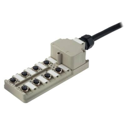 Weidmüller SAI-8-MF 4P PUR 10M M12 1789190000 Passieve sensor/actorbox M12-verdeler met metalen schroefdraad 1 stuk(s)