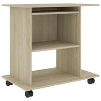 Computerbureau 80x50x75 cm bewerkt hout sonoma eikenkleurig - thumbnail