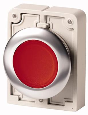 Eaton 182926 M30C-FDL-R Druktoets Plat, Rond, Verchroomd Knop Rood 1 stuk(s) Piece