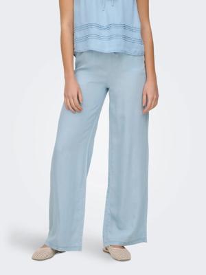 Only Onlcharis Life Pull Up Tie Pants Wvn Cc Broek 4910648 Light Blue Denim