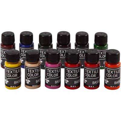 Creativ Company Textile color semi-dekkende textielverf, 12x50ml Creativ Company Textile color semi-dekkende textielverf, 12x50ml