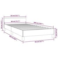 Bedframe met hoofdeinde zonder matras 80x200 cm crèmekleurig - thumbnail