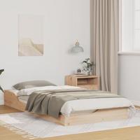 Bedframe Bruin 80 x 200 cm Massief grenenhout - thumbnail