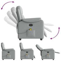 Massagestoel verstelbaar stof lichtgrijs - thumbnail