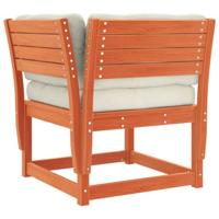 5-delige Loungeset met kussens massief grenenhout wasbruin - thumbnail