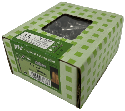 Pgb-Europe pfs+ | rvs spaanplaatschroef pfs+ vzk-t ø 4,0x30 a2 - 200 stuks - pfwvtga00004000303 Pgb-Europe pfs+ | rvs spaanplaatschroef pfs+ vzk-t ø 4,0x30 a2 - 200 stuks - pfwvtga00004000303