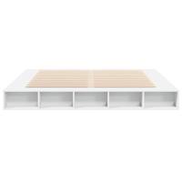 Bedframe massief hout wit 200x200 cm - thumbnail