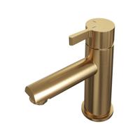 Wastafelmengkraan Brauer Gold Edition Coldstart Opbouw Laag Halfronde Hendel Geborsteld Goud PVD Brauer - thumbnail