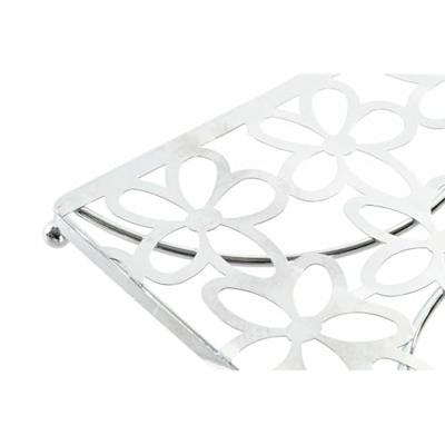 Placemat DKD Home Decor Zilverkleurig Metaal Plastic 18 x 18 x 1,5 cm