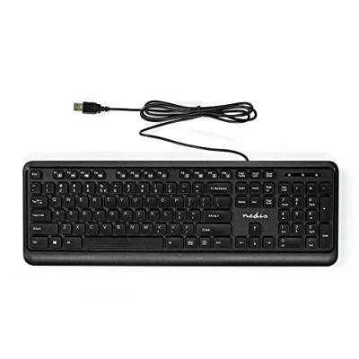 Nedis Bedraad Toetsenbord | USB-A | QWERTY | US Internationaal | | 1 stuks - KBMU200BKUS KBMU200BKUS