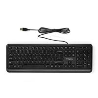 Nedis Bedraad Toetsenbord | USB-A | QWERTY | US Internationaal | | 1 stuks - KBMU200BKUS KBMU200BKUS - thumbnail