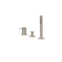 Badrandcombinatie IVY Bond 3-gats Mengkraan Met Uittrekbare Handdouche Zonder Uitloop Geborsteld Nickel PVD IVY - thumbnail