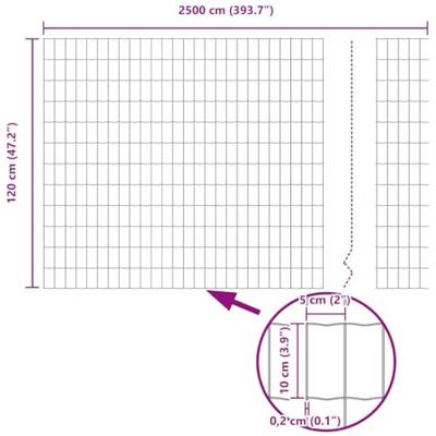 Euro Hek Zilver 1.2 x 25 m Warmverzinkt ijzer