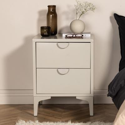 Nohr Nachtkastje 'Danyella' Met 2 laden, Metaal, kleur Beige