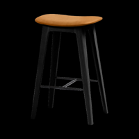 Nordic Bar Stool - Black Stained Oak - thumbnail