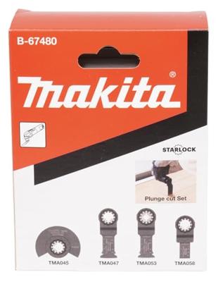 Makita Accessoires Invalzaagset multitool 4-delig Starlock TMA045, TMA047, TMA053, TMA058 - B-67480