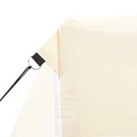Partytent met 4 zijwanden inklapbaar 2x2 m staal creme - thumbnail