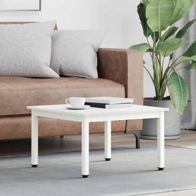 Salontafel Wit 60 x 60 x 36 cm Massief grenenhout