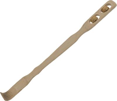 Rugkrabber met massagerollen bamboe 46cm
