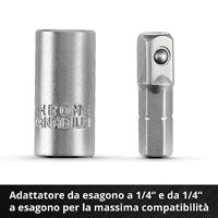Einhell 109022 Dopsleutel-bitinzetset 1/4 37-delig - thumbnail