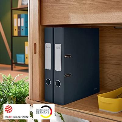 Leitz Cosy ordner met soft touch oppervlak, rug van 5 cm, grijs