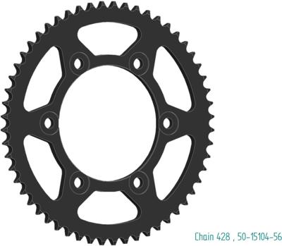 ESJOT Chain wheel 428 56z steel black