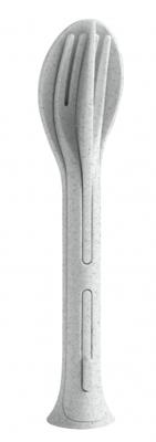 Koziol bestekset Klikk Pocket 17 cm thermoplast grijs 3-delig Koziol bestekset Klikk Pocket 17 cm thermoplast grijs 3-delig