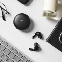 LG TONE Free FN6 True draadloze hoofdtelefoon, zelfreinigend, UVnano-reiniging, Meridian Sound-technologie, dubbele microfoon voor oproepen op kantoor, draadloos laadstation en snel opladen, zwart - thumbnail