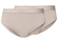 esmara Set van 2 dames onderbroeken (Beige, XL(48/50)) - thumbnail