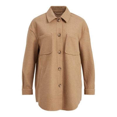 VILA shacket VIKIMMI camel