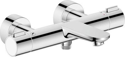 Duravit Wave Badthermostaat - omstel - koppelingen - HOH=15cm - chroom glans wa5220000010 Duravit Wave Badthermostaat - omstel - koppelingen - HOH=15cm - chroom glans wa5220000010