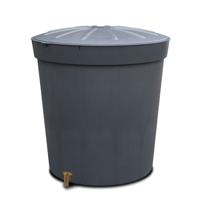 Lanzarote kunststof regenton 300 liter antraciet - thumbnail