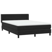 Boxspring met matras fluweel zwart 160x210 cm - thumbnail