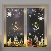 VidaXL Kerstverlichting sneeuwpop silhouet 2 st 35 leds warm wit - thumbnail