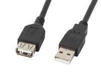 Lanberg CA-USBE-10CC-0007-BK USB 2.0 A-stekker naar USB A-bus Extender, 70 cm zwart - thumbnail