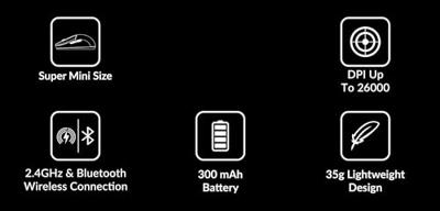 Keychron M4 draadloze 4K muis wit