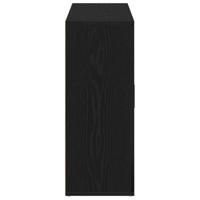 Dressoir 91x29,5x75 cm spaanplaat zwart eikenkleurig - thumbnail