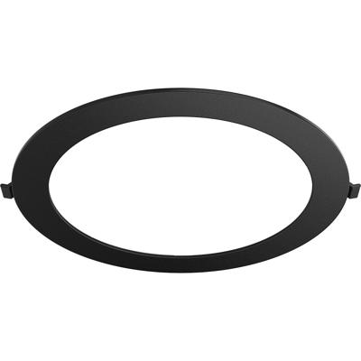 LED Downlight Inbouwspot Dimbaar - Brinton Thin - 18W 1800lm 120° Bundelhoek - Helder/Koud Wit 6500K - IP40 - Rond - Zwart - Ø229mm Buitenmaat - Ø205mm Zaagmaat