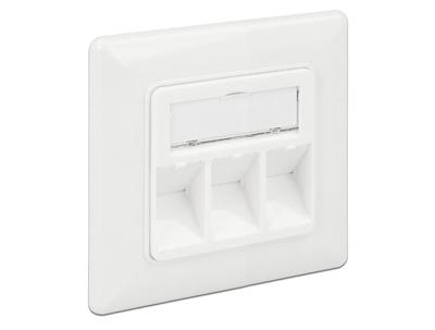 DeLOCK Keystone Wall Outlet 3 Port compact doos