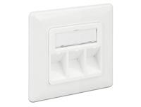 DeLOCK Keystone Wall Outlet 3 Port compact doos - thumbnail